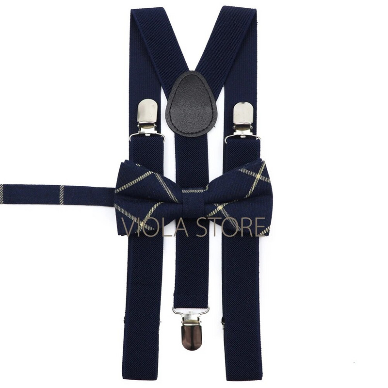 Divatos férfi mentazöld sötétkék 2,5 cm-es elasztikus szuszpenzió, kockás pamut csokornyakkendő szett parti esküvői női napi pillangós nadrágtartó