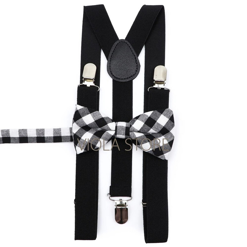 Divatos férfi mentazöld sötétkék 2,5 cm-es elasztikus szuszpenzió, kockás pamut csokornyakkendő szett parti esküvői női napi pillangós nadrágtartó