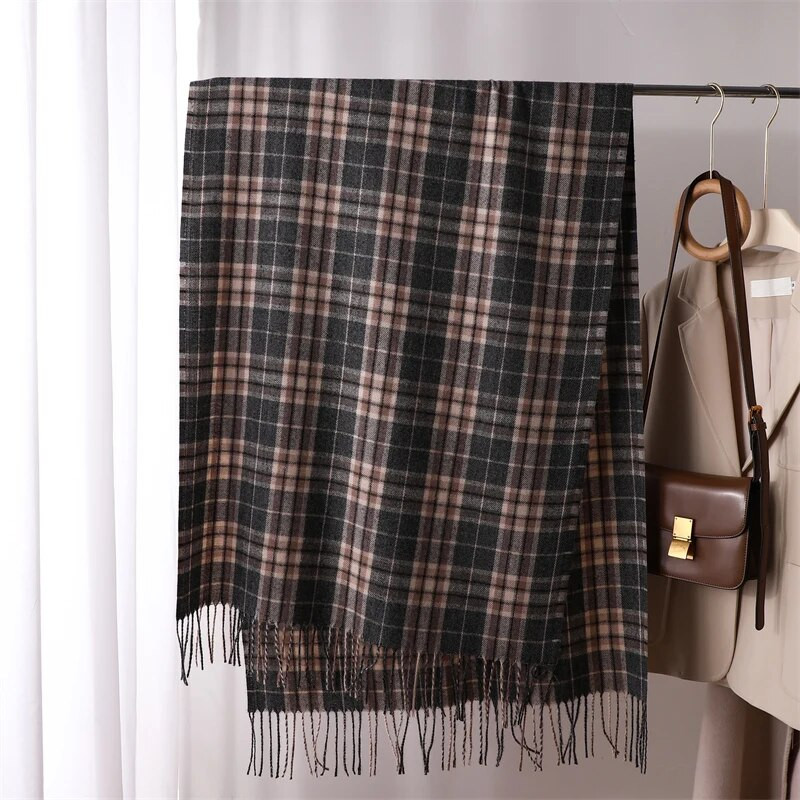 Silta gara kašmira sieviešu šalle Mode pleds ceļojumu pončo nozaga Bufanda ziemas pashmina šalles aptinumi ar pušķīti Echarpe Jauns