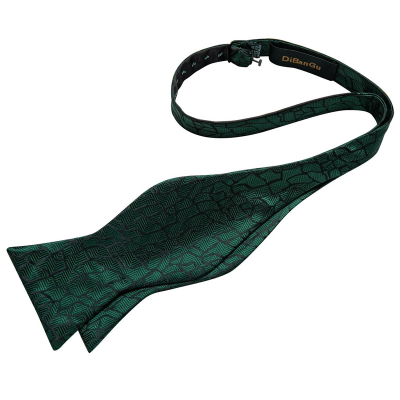 Leptir kravata koja se sama veže za muškarce Party Festival Poslovno vjenčanje Zelena muška leptir mašna S džepnim četvrtastim gumbima za manžete Set leptir čvor Veleprodaja