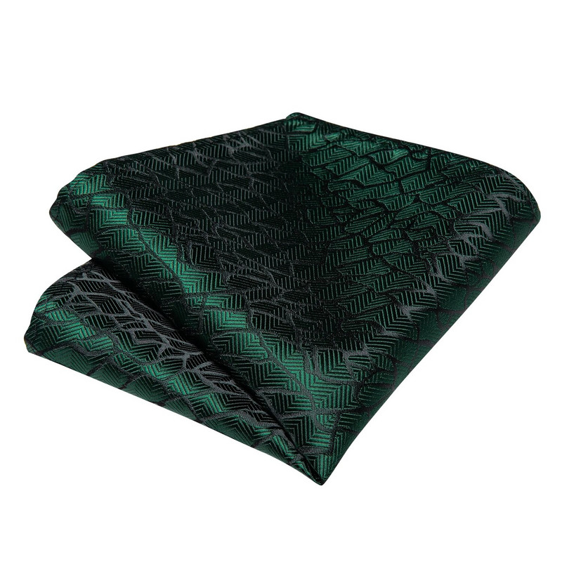 Leptir kravata koja se sama veže za muškarce Party Festival Poslovno vjenčanje Zelena muška leptir mašna S džepnim četvrtastim gumbima za manžete Set leptir čvor Veleprodaja