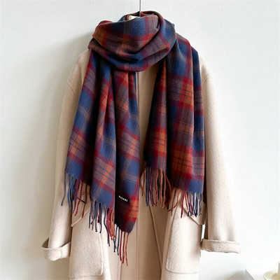 Νέα γυναικεία κασμίρ Ζεστό σάλι καρό κασκόλ Μόδα βρετανικού στυλ Χονδρή κουβέρτα χειμωνιάτικης πασμίνας Bufanda Hijab Warps Echarpe