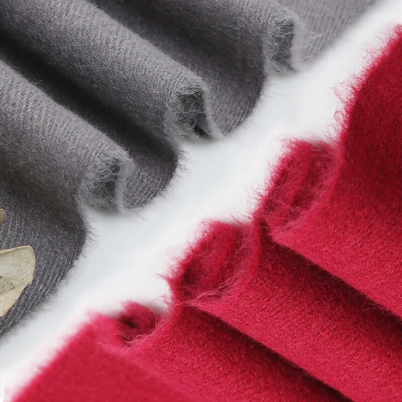 2022. Ženski šal od kašmira s kićankama Ženski zimski šal Topli mekani dugi jednobojni šalovi Modni omot za glavu Hot Fulard Ženski hidžab Novo