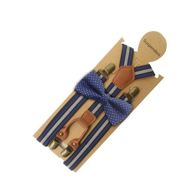 Tregeri širine 2,5 cm s leptir-mašnom Modni muški komplet leptir-kravata Muške naramenice Ženske podesive tregere Hlače Dodaci za vjenčanje