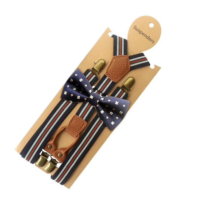 Tregeri širine 2,5 cm s leptir-mašnom Modni muški komplet leptir-kravata Muške naramenice Ženske podesive tregere Hlače Dodaci za vjenčanje