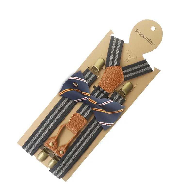 Tregeri širine 2,5 cm s leptir-mašnom Modni muški komplet leptir-kravata Muške naramenice Ženske podesive tregere Hlače Dodaci za vjenčanje