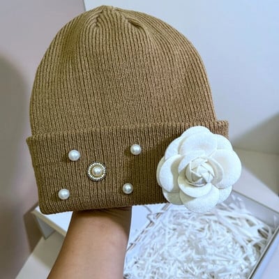 Brand Cvjetna zimska kapa-kapa Akrilne pletene kape za žene Meka topla kapa-kapa s manžetama za djevojčice Pletene kape za van