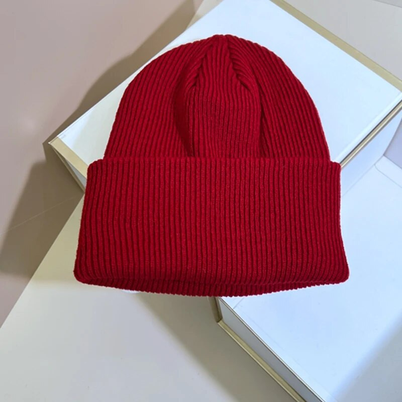 Brand Cvjetna zimska kapa-kapa Akrilne pletene kape za žene Meka topla kapa-kapa s manžetama za djevojčice Pletene kape za van