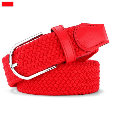 Ženski ležerni prugasti rastezljivi tkani pojasevi oko struka širine 3,2 cm, elastični muški i ženski traperice, ukrasni crni crveni remen za žene