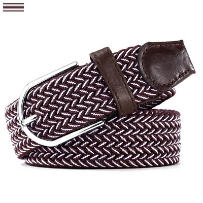 Ženski ležerni prugasti rastezljivi tkani pojasevi oko struka širine 3,2 cm, elastični muški i ženski traperice, ukrasni crni crveni remen za žene