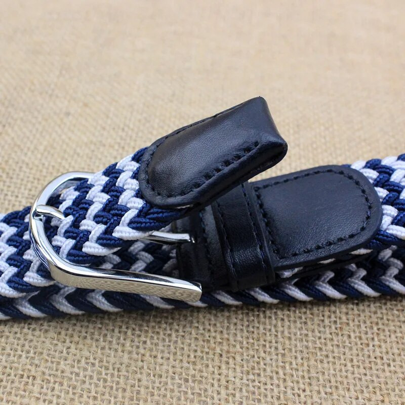 Ženski ležerni prugasti rastezljivi tkani pojasevi oko struka širine 3,2 cm, elastični muški i ženski traperice, ukrasni crni crveni remen za žene