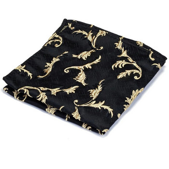 Класическа бяла черна 25*25CM мъжка копринена дебела и текстурирана флорална носна кърпичка с джобен квадрат Мъжки ханки за подарък за сватбено тържество
