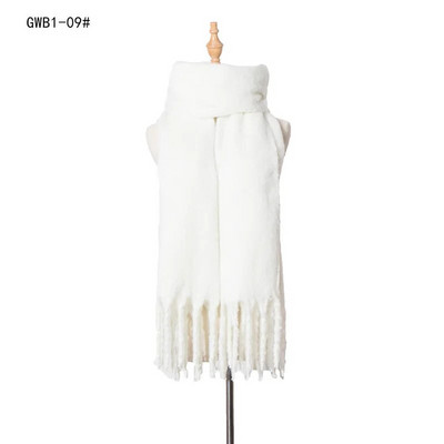 2022. Luksuzni svijetlozeleni ženski šal od kašmira, zimski šal i omot, bandana od pašmine, debela deka s resicama