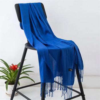 Моден зимен дамски шал за 2023 г. Тънки шалове и опаковки Дамски плътен женски хиджаб Палантин Дълги шалове за глава от пашмина от кашмир