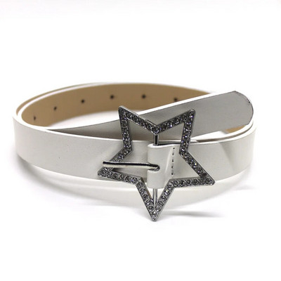 Kawaii Star Rhinestone Belt Sieviešu Džinsi Sprādze Vintage 2000. gadu josta Grunge Indie Estētiski Y2k Aksesuāri korejiešu modes
