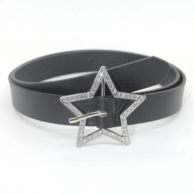 Kawaii Star Rhinestone Belt Sieviešu Džinsi Sprādze Vintage 2000. gadu josta Grunge Indie Estētiski Y2k Aksesuāri korejiešu modes
