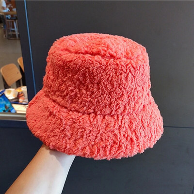 Šešir od janjeće vune Zimske ženske deblje tople jednobojne kape za umivaonik Korejske modne ribarske kape Unisex dodaci za van