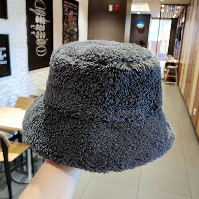 Šešir od janjeće vune Zimske ženske deblje tople jednobojne kape za umivaonik Korejske modne ribarske kape Unisex dodaci za van