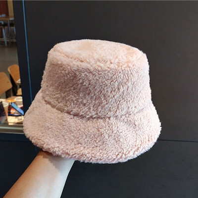 Šešir od janjeće vune Zimske ženske deblje tople jednobojne kape za umivaonik Korejske modne ribarske kape Unisex dodaci za van