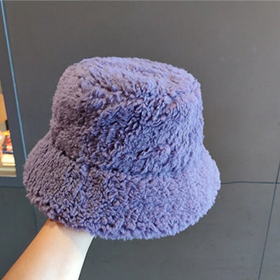 Šešir od janjeće vune Zimske ženske deblje tople jednobojne kape za umivaonik Korejske modne ribarske kape Unisex dodaci za van