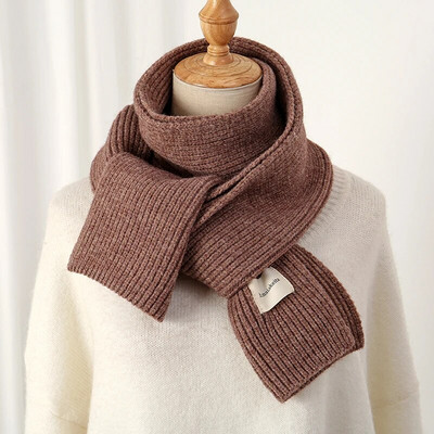 Meleg kötött gyapjú puha sál női tömör koreai stílus vékony hosszú gyapjú fonal Őszi Téli Utazás Alkalmi Nyakvédő Bufanda Új