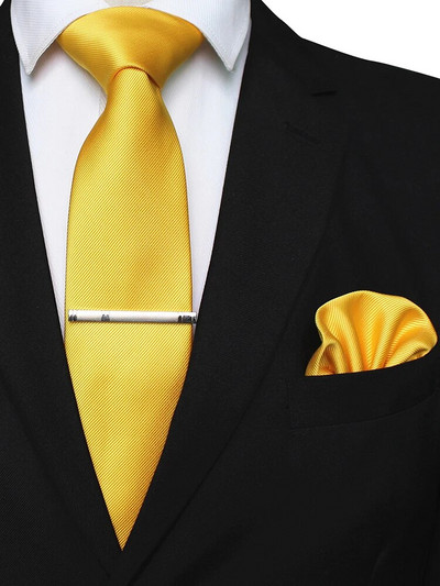 EASTEPIC 8 cm klasiskas pelēkas sarža kaklasaites vīriešiem biznesa kostīmos kaklasaites komplekts ar klipu kabatlakats vīriešu aksesuārs kāzu ballīte