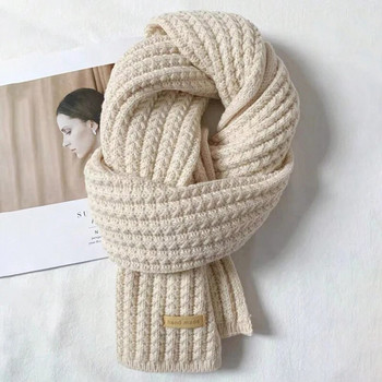 Нов дизайн Дебел плетен шал за жени Модни зимни топли кашмирени шалове Neckercheif Lady Корейски стил Вратовръзка Бандана