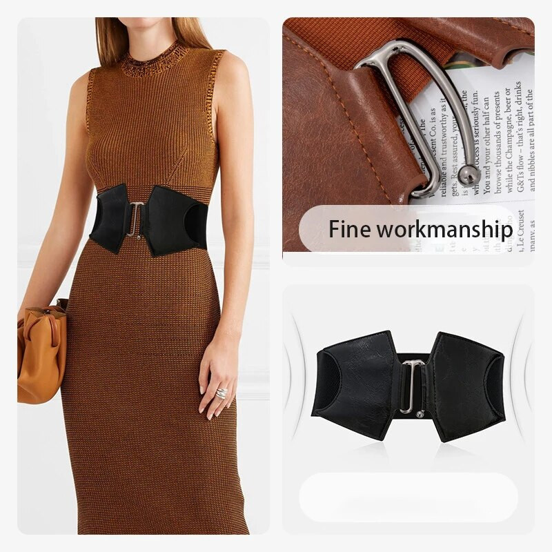 Elastični crni pojasevi za korzet velike veličine Dizajnerski ženski pojasevi sa širokim strukom, rastezljivi bokserima Ženska velika haljina Korzeti Pojas za djevojke