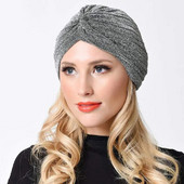 Női muzulmán virágmintás sapka turbán sapka fedő haj fej sál pakolás előre megkötött fejfedő Strech bandana