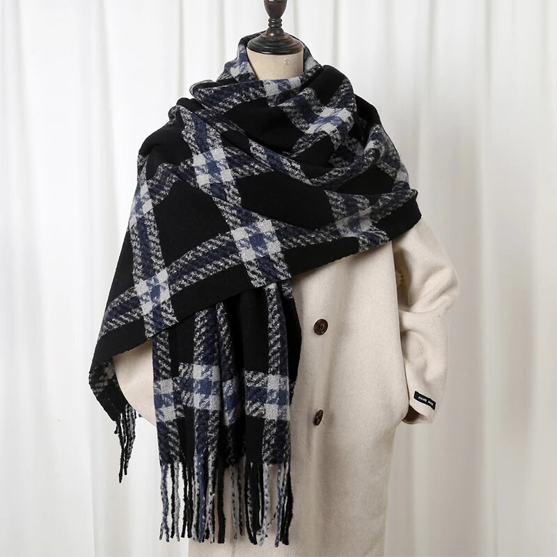 Luksusa pleds šalle ziemas silts kašmira sieviešu garais pashmina foulard sieviešu šalles Sieviešu pušķis šalles aptinumi ceļojumu pončo sega