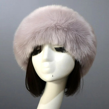 Γυναικεία κεφαλόδεσμος από ψεύτικη γούνα χειμωνιάτικα καπέλα Ζεστή γούνα ψεύτικο βομβαρδιστικό αφράτο ρωσικά καπέλα ωτοασπίδα για κορίτσι για εξωτερικό σκι Χιόνι Ωτοασπίδα