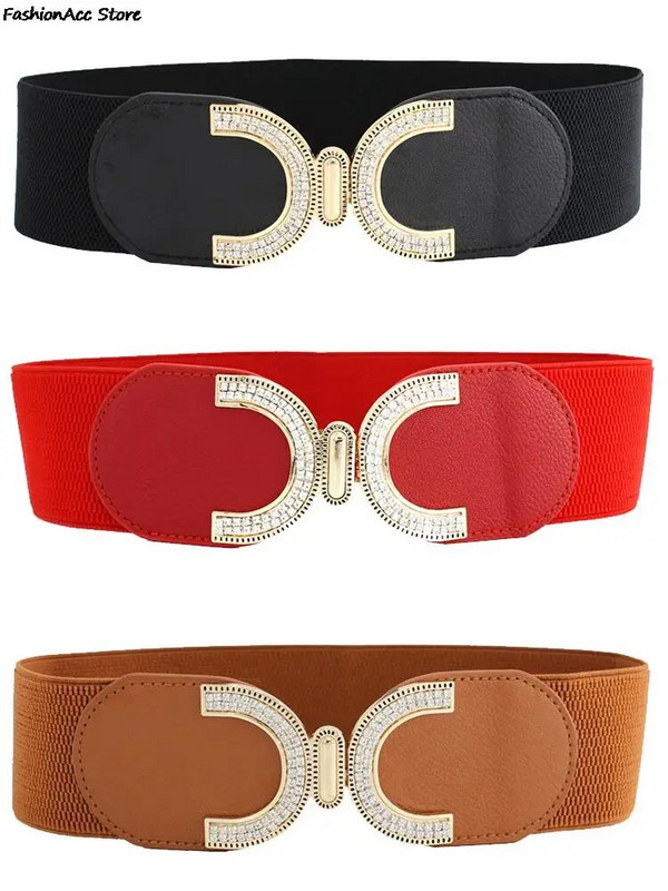 Novi modni stil s kopčom, elastični široki remen, široki remen s pojasom s pojasom oko struka Ženski ženski dodaci