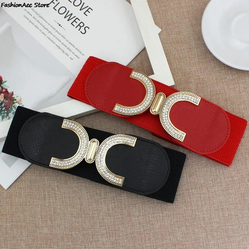 Novi modni stil s kopčom, elastični široki remen, široki remen s pojasom s pojasom oko struka Ženski ženski dodaci