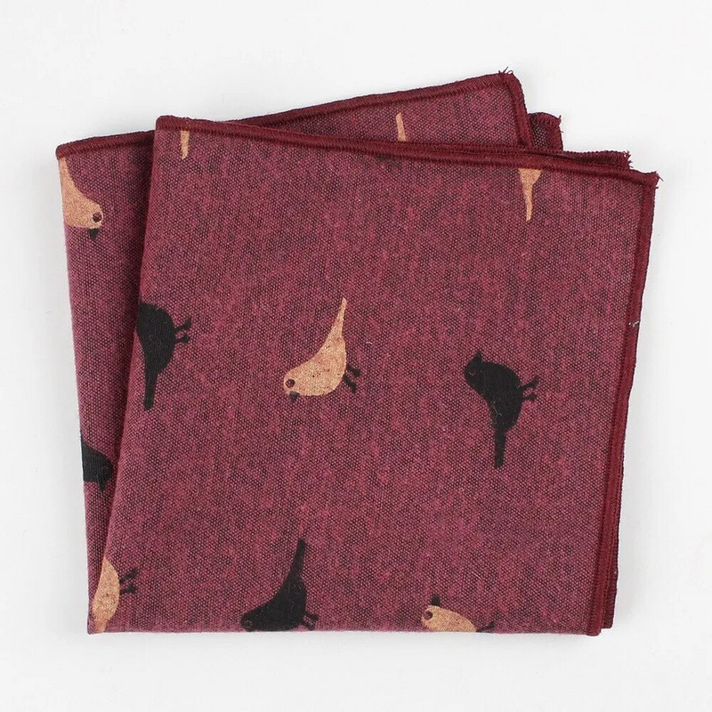 Pieaugušo kokvilnas kabatlakatiņi ar drukātu rakstu Hanky vīriešiem biznesa ikdienas kabatas kvadrātveida kabatlakats 25 cm platums kāzu Hankies