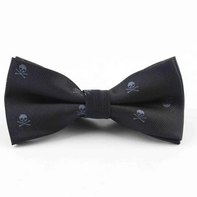 Επίσημο μέγεθος Παπιγιόν Groom Gentleman Παπιγιόν Ανδρικό πάρτι κρανίο Πολυεστέρας Halloween Silk Horrific Gravata Slim Arrow Butterfly