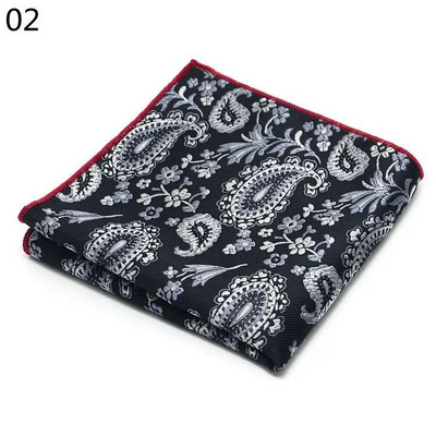 Πολυτελές 25*25cm Ανδρικό Vintage Μαντήλι Paisley Μεταξωτό Μαντήλι Τσέπης Τετράγωνο Μόδα Ανδρική Πετσέτα στήθους για πάρτι γάμου
