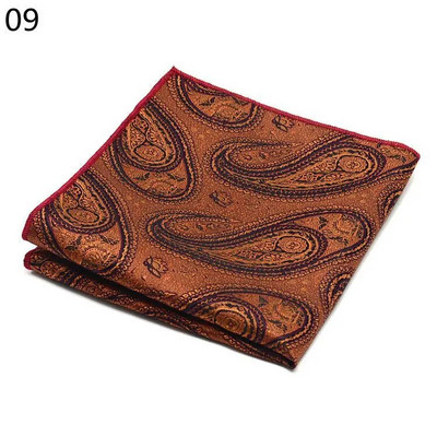 Πολυτελές 25*25cm Ανδρικό Vintage Μαντήλι Paisley Μεταξωτό Μαντήλι Τσέπης Τετράγωνο Μόδα Ανδρική Πετσέτα στήθους για πάρτι γάμου