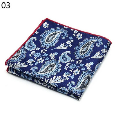 Πολυτελές 25*25cm Ανδρικό Vintage Μαντήλι Paisley Μεταξωτό Μαντήλι Τσέπης Τετράγωνο Μόδα Ανδρική Πετσέτα στήθους για πάρτι γάμου