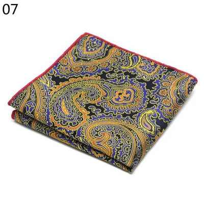 Πολυτελές 25*25cm Ανδρικό Vintage Μαντήλι Paisley Μεταξωτό Μαντήλι Τσέπης Τετράγωνο Μόδα Ανδρική Πετσέτα στήθους για πάρτι γάμου