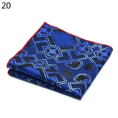 Πολυτελές 25*25cm Ανδρικό Vintage Μαντήλι Paisley Μεταξωτό Μαντήλι Τσέπης Τετράγωνο Μόδα Ανδρική Πετσέτα στήθους για πάρτι γάμου