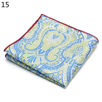 Πολυτελές 25*25cm Ανδρικό Vintage Μαντήλι Paisley Μεταξωτό Μαντήλι Τσέπης Τετράγωνο Μόδα Ανδρική Πετσέτα στήθους για πάρτι γάμου