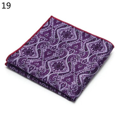 Πολυτελές 25*25cm Ανδρικό Vintage Μαντήλι Paisley Μεταξωτό Μαντήλι Τσέπης Τετράγωνο Μόδα Ανδρική Πετσέτα στήθους για πάρτι γάμου