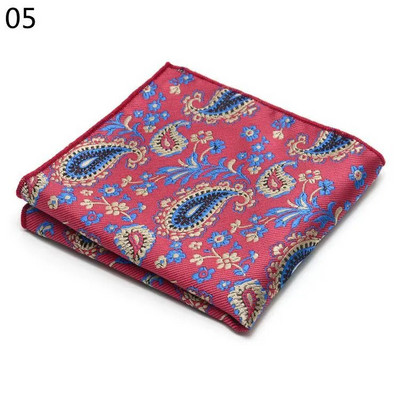 Πολυτελές 25*25cm Ανδρικό Vintage Μαντήλι Paisley Μεταξωτό Μαντήλι Τσέπης Τετράγωνο Μόδα Ανδρική Πετσέτα στήθους για πάρτι γάμου