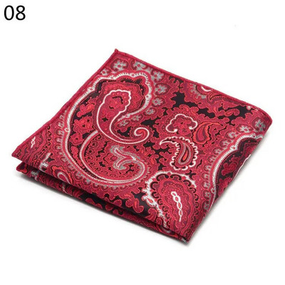Πολυτελές 25*25cm Ανδρικό Vintage Μαντήλι Paisley Μεταξωτό Μαντήλι Τσέπης Τετράγωνο Μόδα Ανδρική Πετσέτα στήθους για πάρτι γάμου