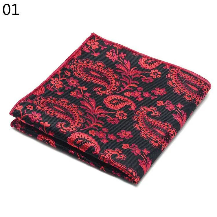 Luksusa 25 x 25 cm vīriešu vintage ziedu Paisley zīda kabatlakats kabatas kvadrātveida modes vīriešu ērts kāzu ballītei krūšu dvielis