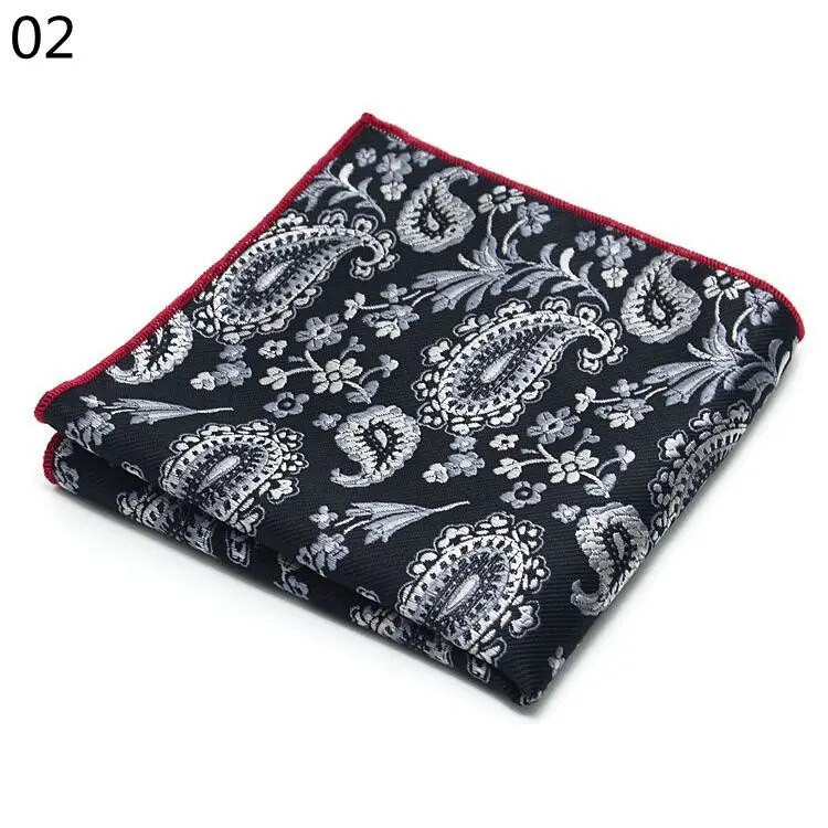 Luksusa 25 x 25 cm vīriešu vintage ziedu Paisley zīda kabatlakats kabatas kvadrātveida modes vīriešu ērts kāzu ballītei krūšu dvielis