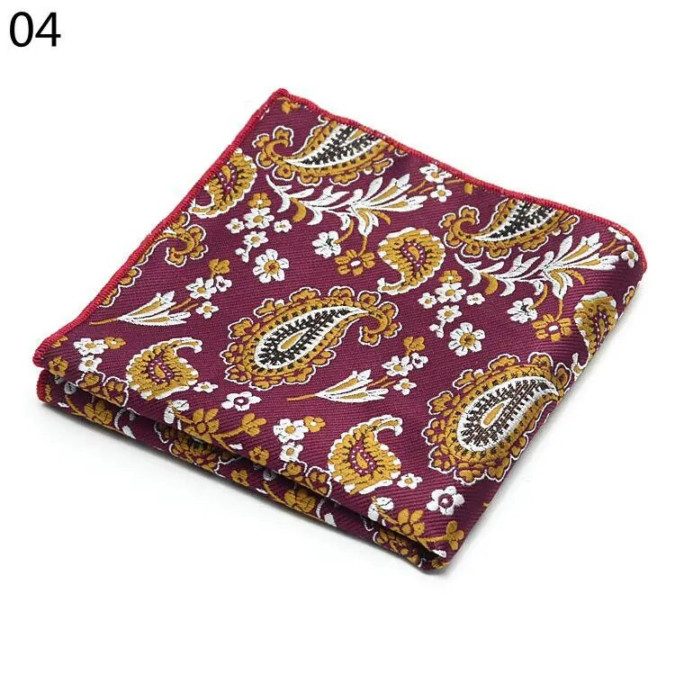 Luksusa 25 x 25 cm vīriešu vintage ziedu Paisley zīda kabatlakats kabatas kvadrātveida modes vīriešu ērts kāzu ballītei krūšu dvielis