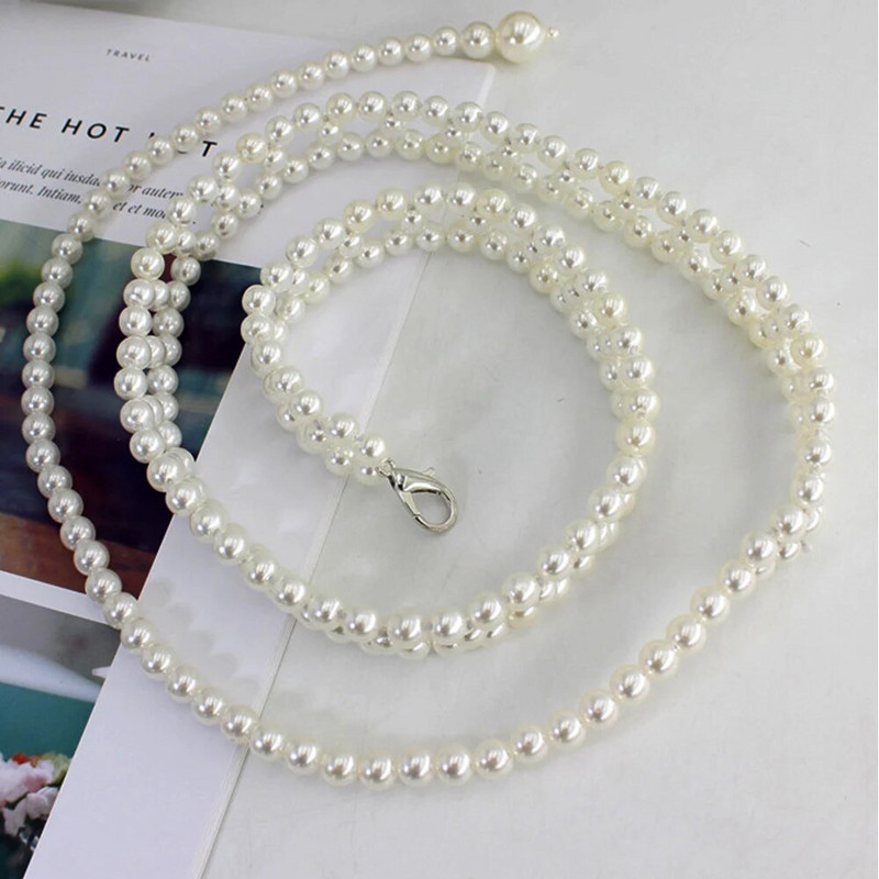 Novi elegantni biserni remen oko struka Ženski biserni remen Ženska haljina za djevojke Naramenica za tanku usku haljinu Dugi pojasevi Trake za struk Lanci oko struka