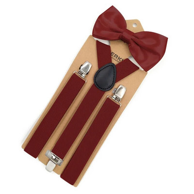 Férfi Y-hátú állítható nadrágtartó csokornyakkendővel 3 kapcsos Harisnyatartó szett Férfi Vintage alkalmi nadrág pánt Apa / Férj ajándék