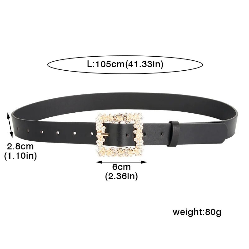 Új szögletes tűs csat női öv luxus kialakítású szalag fényes strassz szélességű övek elegáns női vintage nadrág farmer csuklópánt